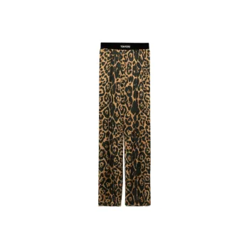 TOM FORD Leopard Printed Wide Leg Pants