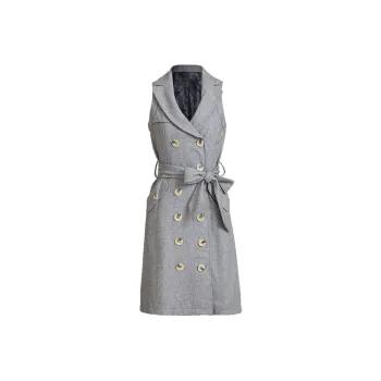 LIZZY Trench Coats Women's Gray