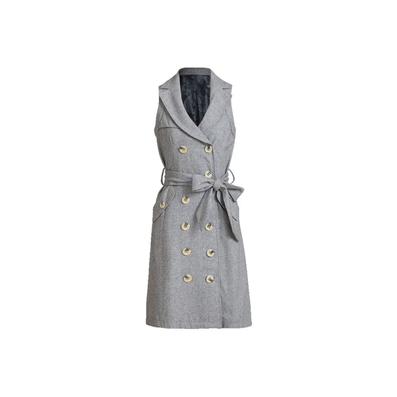 LIZZY Trench Coats Women's Gray-0