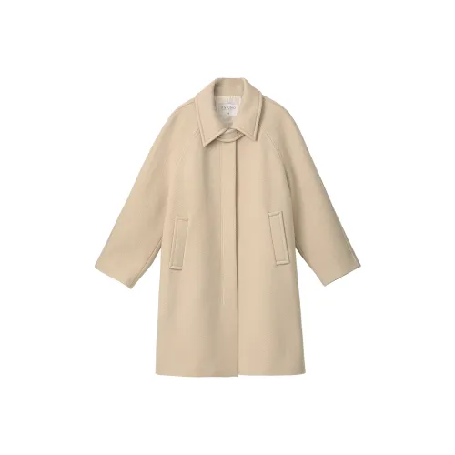 Fstudio Fall And Winter Advanced Cashmere Long Coat Women's Yellow
