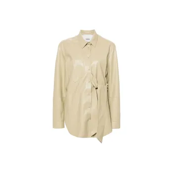 NANUSHKA Ileka Faux-leather Shirt