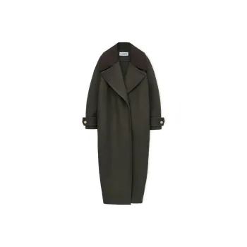 LOEWE Coats Women's Olive Green