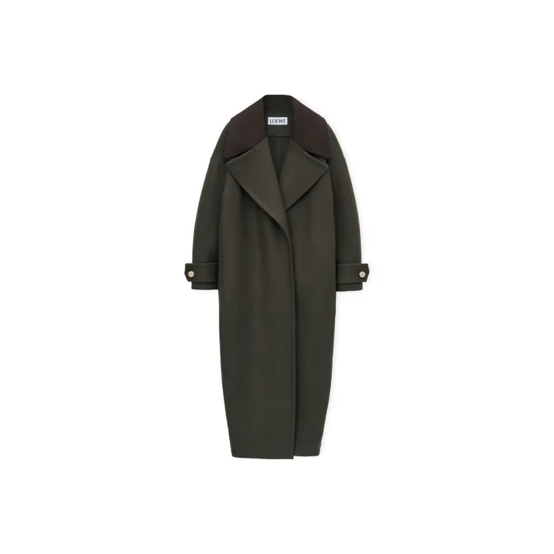 LOEWE Coats Women's Olive Green-0