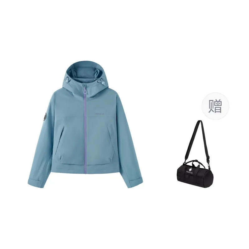 QIE x CAMEL Cropped Windbreaker Jacket Women's-6