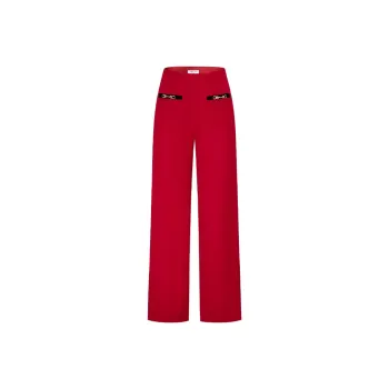 CHICHY CHICHY Size Sister Series Casual Pants Women's Red