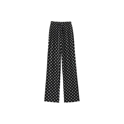 0571 Family Casual Pants Women's Black Dots