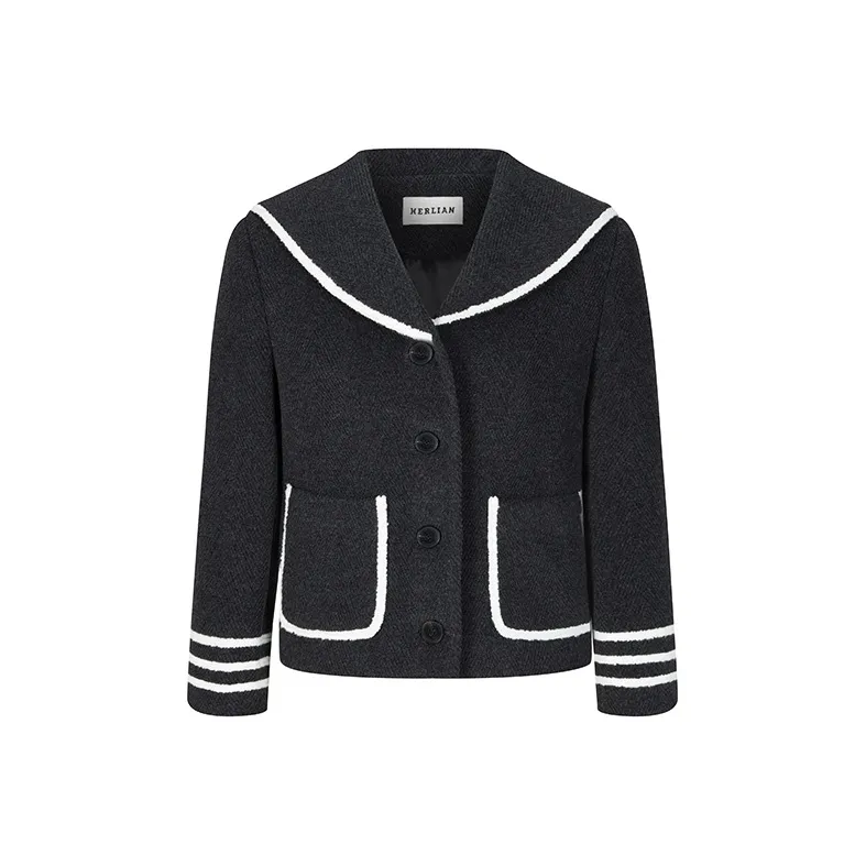 HERLIAN Velvet feel Coat Women's Gray-0