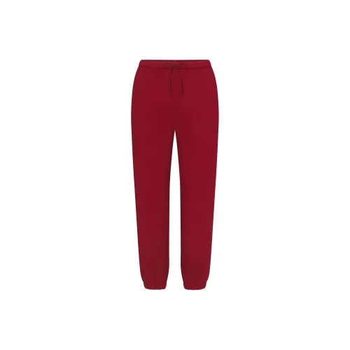 SKIMS Holiday Collection FW24 COTTON FLEECE CLASSIC JOGGER Casual Pants Women's BRICK/Brick Red