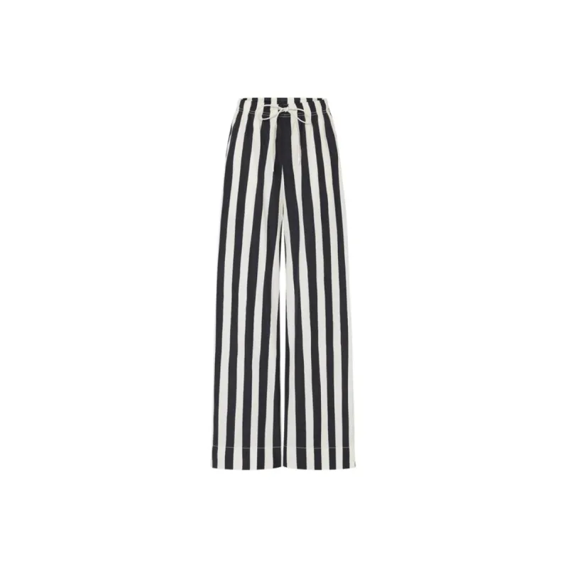 MOCO x SUNNEI Casual Pants Women's Black Apricot Stripe-0