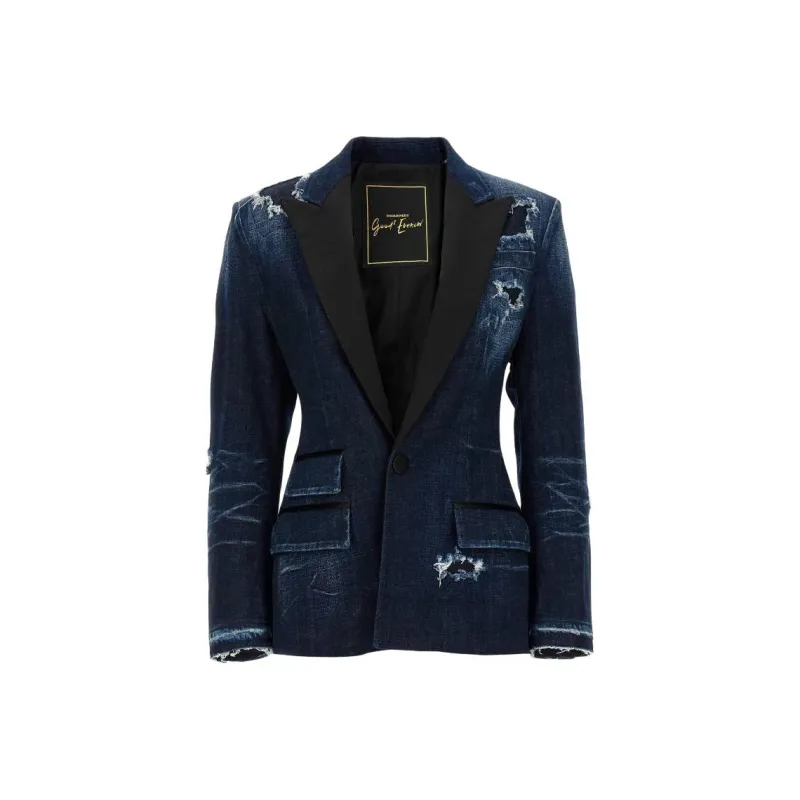 DSQUARED 2 Distressed Denim Blazer-0