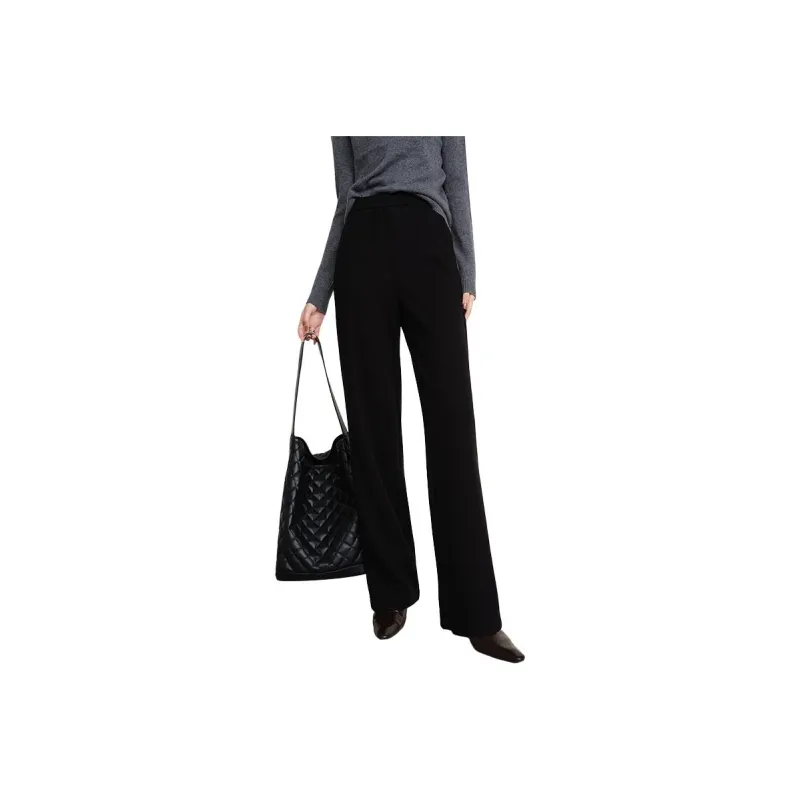 Late White Casual Pants Women's Beige Apricot-4