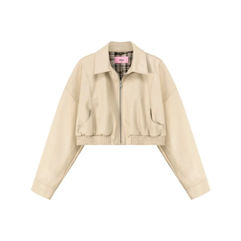 CHUU FW24 Leather Jacket Women's-0