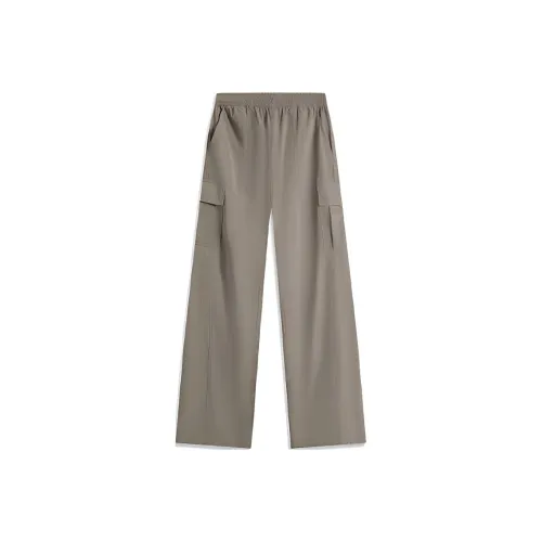 LiNing Sports Life Collection Casual Pants Women's Tree Gray Brown