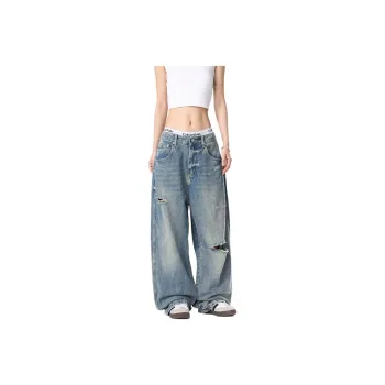 BENGEN Jeans Unisex Washed Color