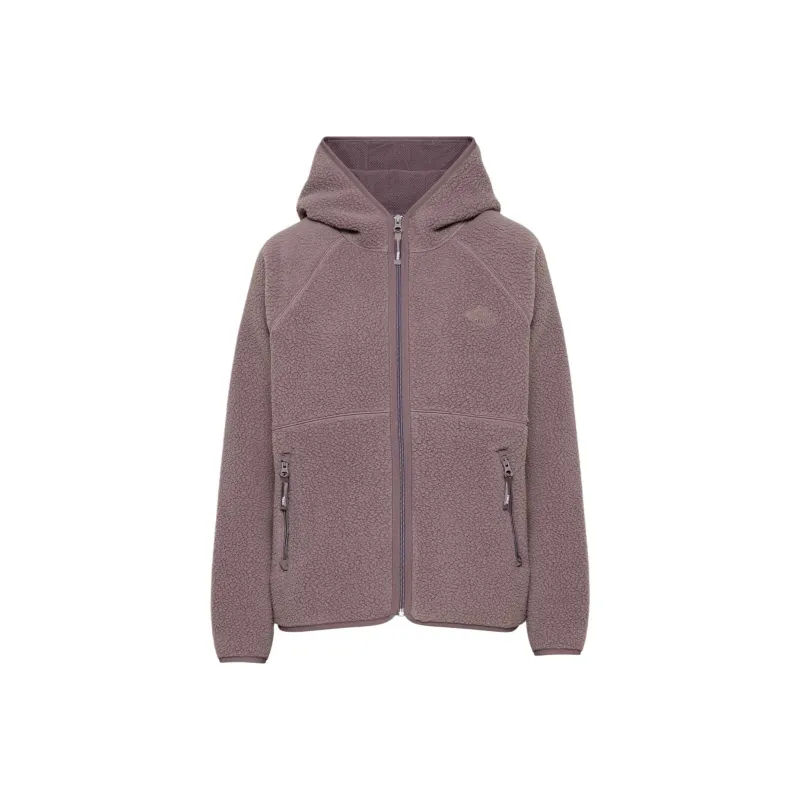 ARITZIA Tna Polartec Thermal Pro Hooded Zip Hoodie Velvet-feel Coat Women's Smoked Eggplant Purple-0