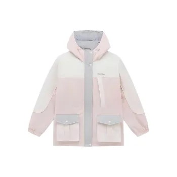 XTEP Puffer Jacket Women's Faint Moon Pink/Cotton White/Hazy Gray