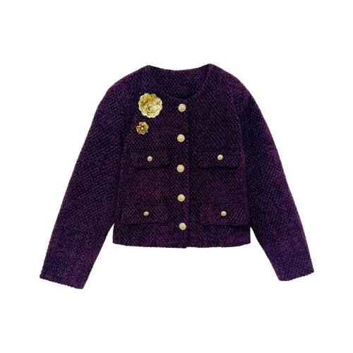 Icicofficial Velvet feel Coat Women's Purple