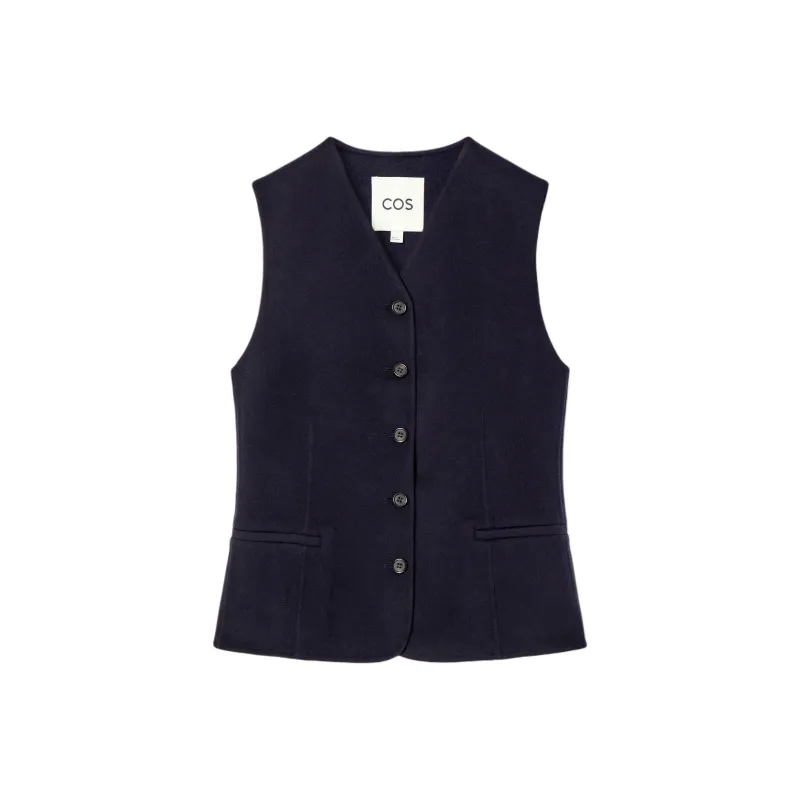 COS Vests Women's Navy Blue-0