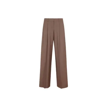 THEORY Low Rise Wide-Leg Pleated Pants