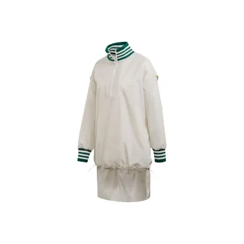 Adidas Originals WINDBREAKER Trench Coat Women's Gray White