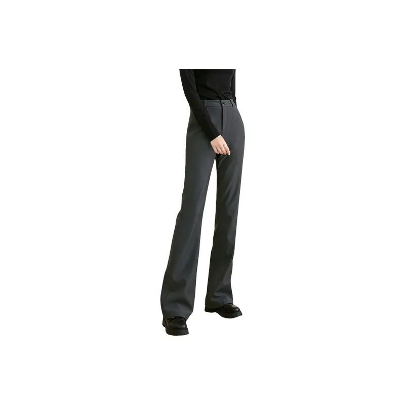 Late White Casual Pants Women's Dark Gray-0