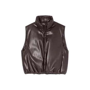 Orange Desire Vest Women's Dark Brown Tan