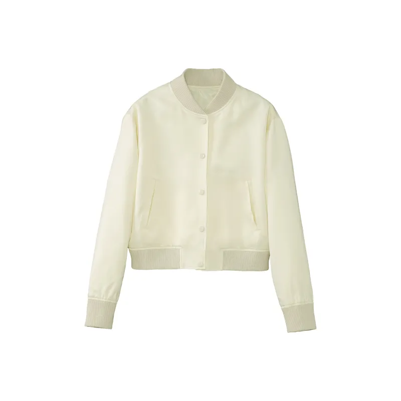 Fstudio Baseball Jacket Coat Women's Apricot-0