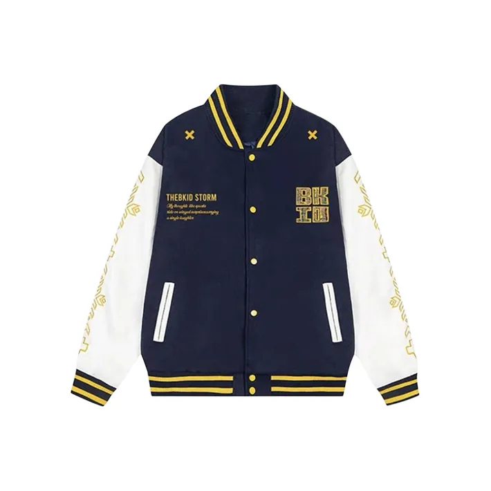 Manekniv Baseball Jacket Unisex Navy Blue-0