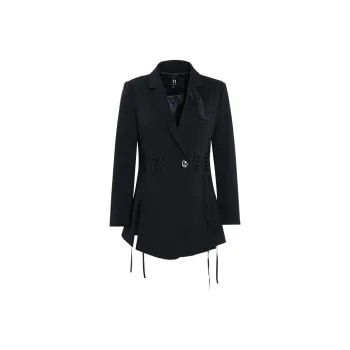 IDPAN Cropped Coats Women's Navy Blue