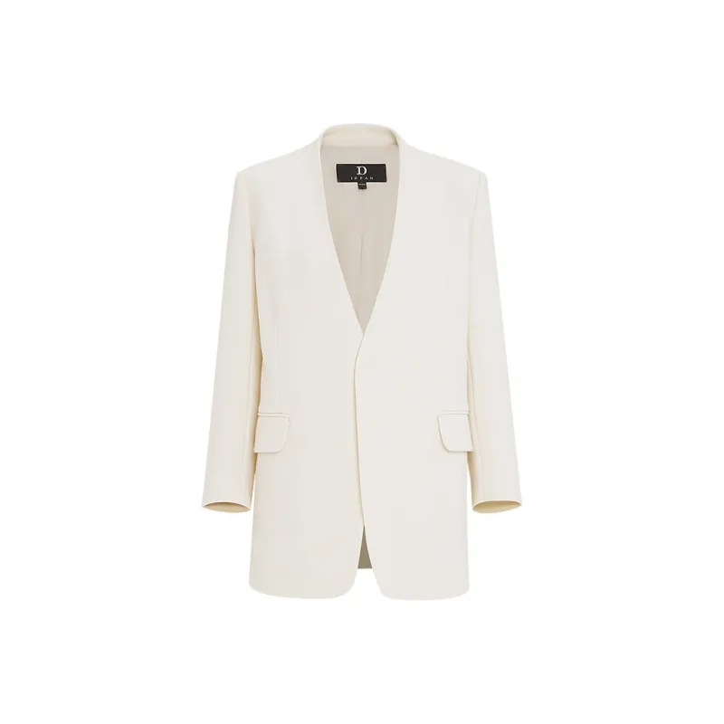 IDPAN Medium Length Coat Women's Ecru-0