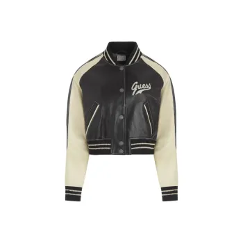 GUESS Leather Jacket Women's Black