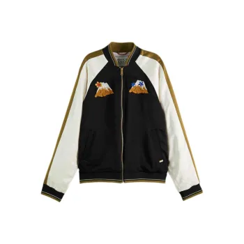 Scotch&Soda Puffer Jacket Women's Black White