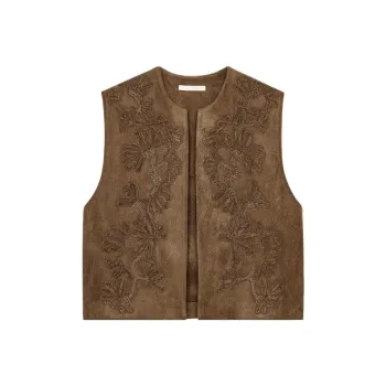 ZARA Vest Women's Tobacco Brown