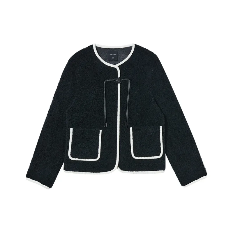 WESTLINK Velvet feel Coat Women's Black-0