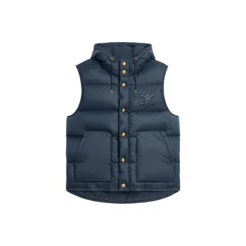CELINE Oversized Sleeveless Down Jacket In Lightweight Nylon