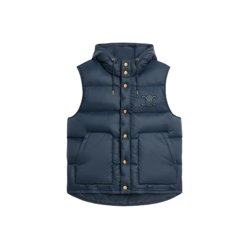 CELINE Oversized Sleeveless Down Jacket In Lightweight Nylon-0
