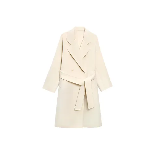 DEAR DEER PUFF Coats Women's White
