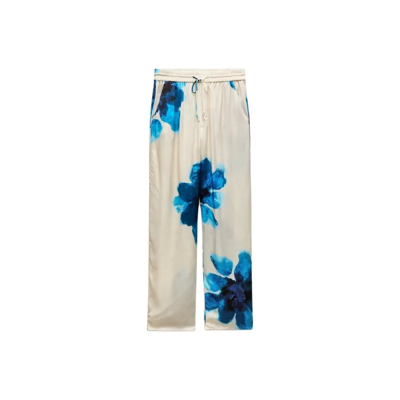 ZARA Casual Pants Women's Blue-0