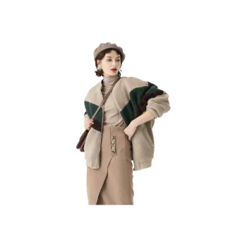 LOUISY AO Velvet-feel Coat Women's Camel