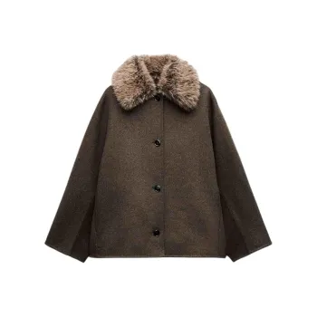 ZARA ZW Series Coats Women's Brown