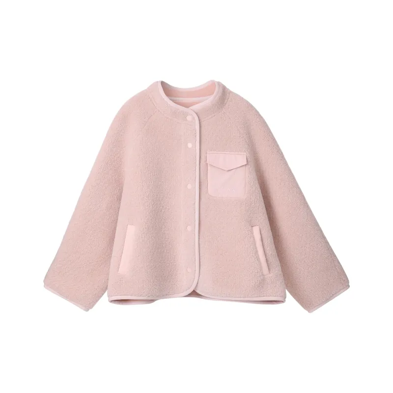 Fstudio Fall And Winter Korean Petite Energetic Cropped Lambswool Coat Women's-4