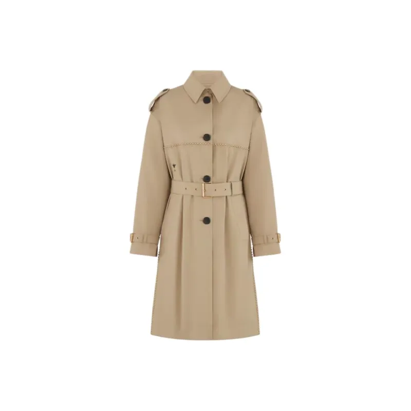 DIOR Trench Coats Women's Khaki-0