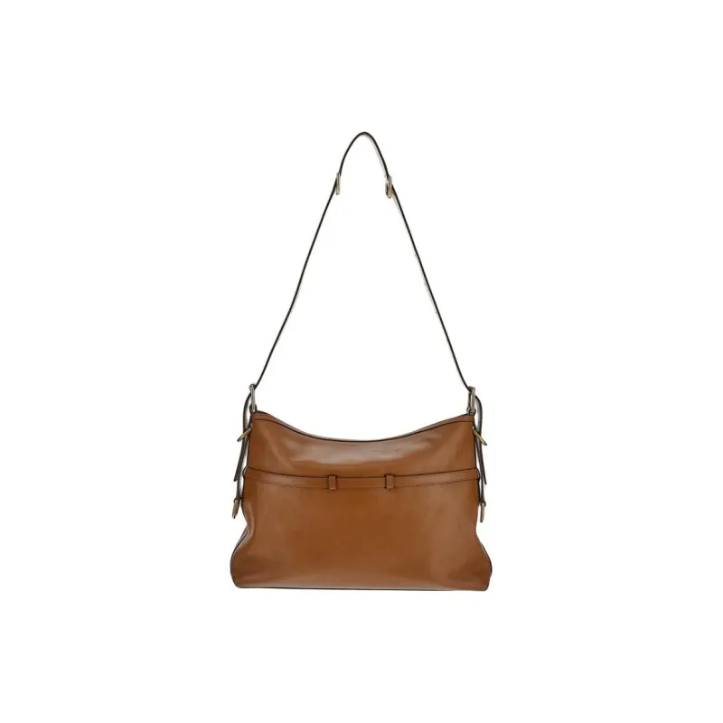 Givenchy Voyou Leather Shoulder Bag Medium Size Women's Brown-2