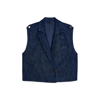 ZARA Vests Women's Blue