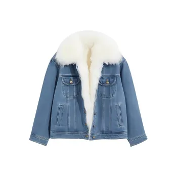 Bebe Denim Jackets Women's Denim Blue