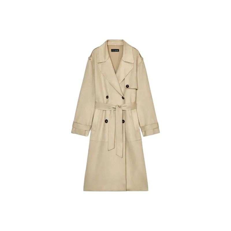 ZARA Trench Coats Women's Beige-0