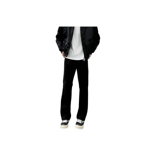 FONDLOOK Casual Pants Men Black