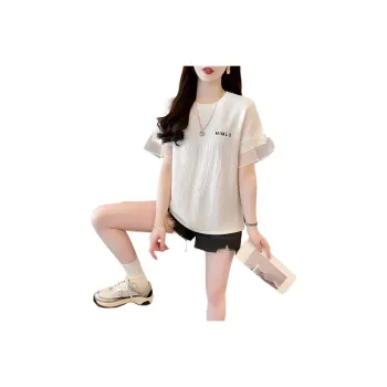 Mu Xiao Xin Ruffle Sleeve T Shirt Women's