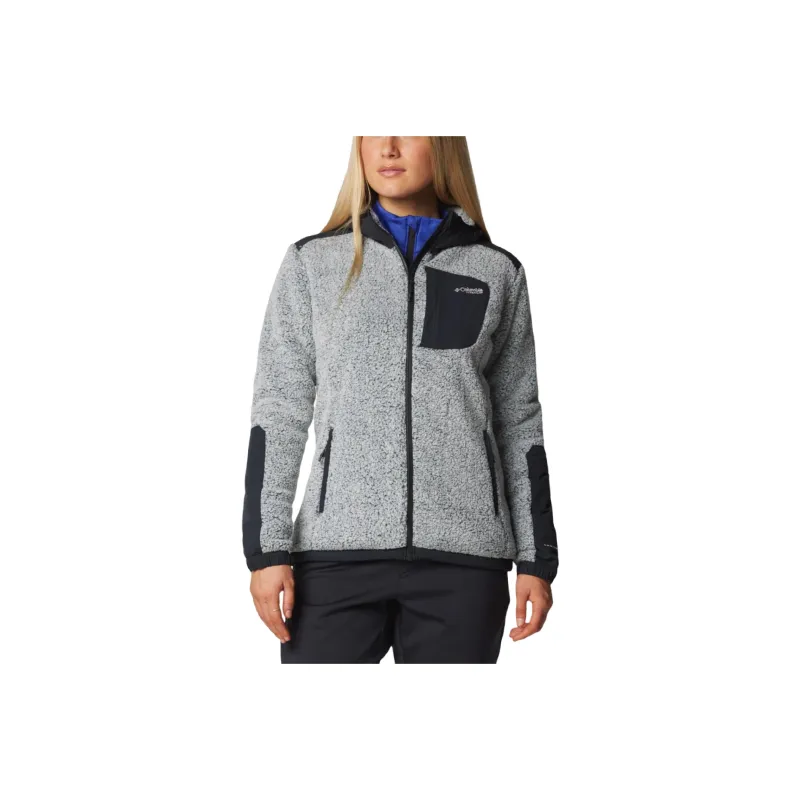 Columbia ARCTIC HOODED FLEECE Velvet-feel Coat Women's Gray Black-0