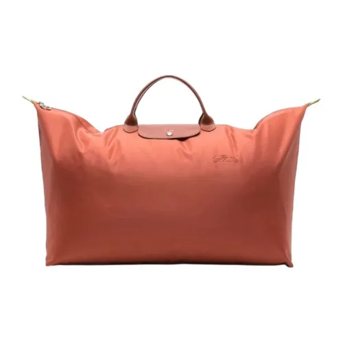 LONGCHAMP Recycled Canvas Dumpling Bag Handbag Large Size Women's Chestnut